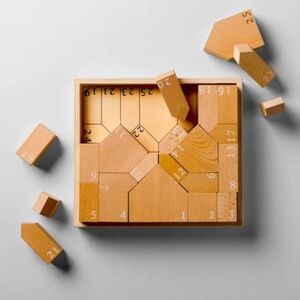 Hearth & Hand with Magnolia Natural Wood Advent Block Puzzle Set